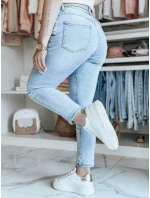 Dámské džínové kalhoty slim fit střihu s páskem blue Dstreet model 21984768 - FashionStreet Dámské džínové kalhoty slim fit střihu s páskem blue Dstreet model 21984768 - FashionStreet