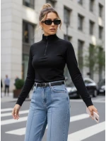 Dámský svetr se stojáčkem černý Dstreet model 21996354 - FashionStreet