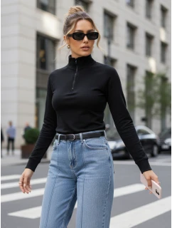 Dámský svetr se stojáčkem černý Dstreet model 21996354 - FashionStreet