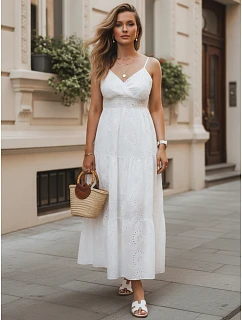 sukienka maxi na biała model 22212344 - FashionStreet