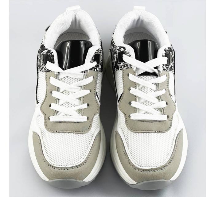 Biele dámske športové topánky (6348)