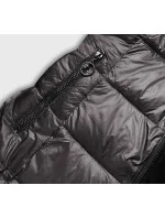 Hnedá obojstranná dámska bunda - kožuch (b8053-101)