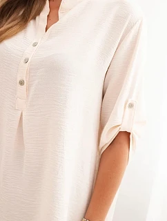 Blúzka s dlhšou zadnou časťou svetlo béžová