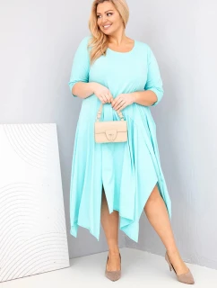 Dámska bavlnená sukňa s asymetrickým lemom Mint