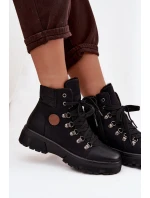 Ocieplane Trapery Damskie Na Platformie Czarne Zaraine Ocieplane Trapery Damskie Na Platformie Czarne Zaraine