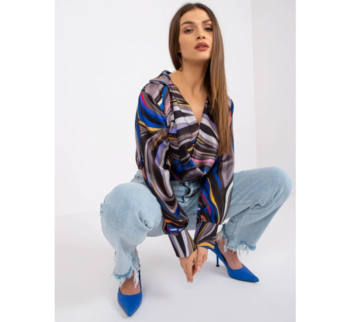 Blúzka DHJ BZ 15201.30 šedá čierna