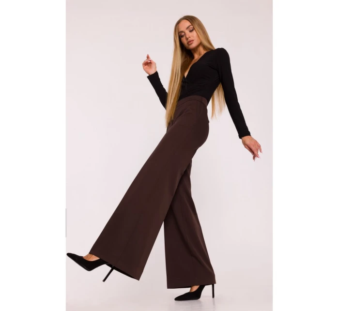 M875 Široké nohavice - hnedé