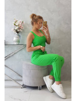 Súprava top+kalhoty neónovo zelená