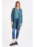 Dámský svetr model 19344918 modrý - Greenpoint Dámský svetr model 19344918 modrý - Greenpoint