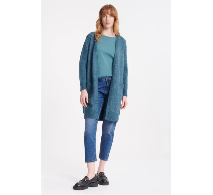 Dámský svetr model 19344918 modrý - Greenpoint Dámský svetr model 19344918 modrý - Greenpoint