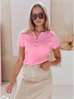Dámská žebrovaná halenka LOOK růžová Dstreet model 21988817 - FashionStreet