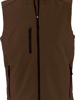 SOL'S Men Pánská 3-vrstvá softshellová vesta dark chocolate model 22523130