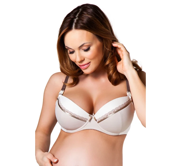 Kojící podprsenka Mama model 18030630 Latte U béžová - Alles Kojící podprsenka Mama model 18030630 Latte U béžová - Alles