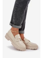 Lakierowane Mokasyny Damskie Z Przypinką Miś Beżowe Wulinea Lakierowane Mokasyny Damskie Z Przypinką Miś Beżowe Wulinea