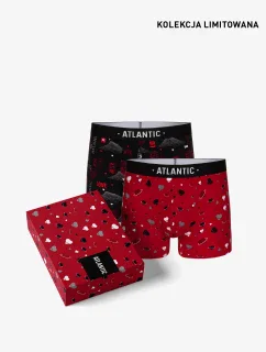 Pánské boxerky Love 2Pack +  černá, červená model 20381184 - Atlantic