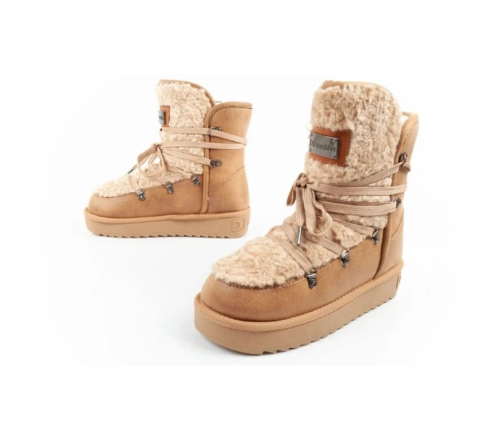 snow boots winter fashion  brown beige dámské model 21395269 - D.Franklin