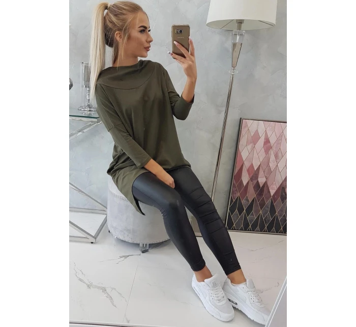 Blúzka s potlačou krídla khaki Blúzka s potlačou krídla khaki