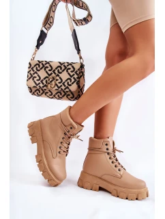 Dámské boty teplé turistické boty Béžové model 21593570 - Boto
