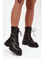 Dámské workery z eko kůže černé Calesia Dámské workery z eko kůže černé Calesia