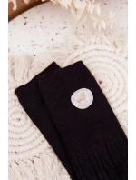 Dlouhé dámské ponožky s vlnou Černé