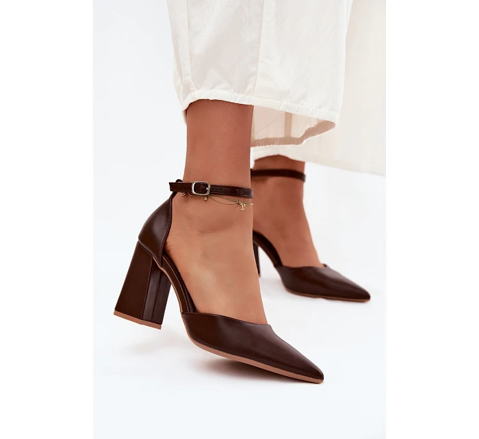 Lodičky na podpatku z imitace kůže model 22122771 - Boto