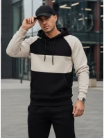 Pánská základní mikina s kapucí s a černými pruhy Dstreet model 21986006 - FashionStreet Pánská základní mikina s kapucí s a černými pruhy Dstreet model 21986006 - FashionStreet