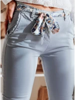 Dámske textilné nohavice s opaskom ROSSALI modré FashionStreet UY2535 Dámske textilné nohavice s opaskom ROSSALI modré FashionStreet UY2535