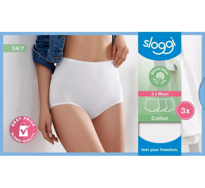 sloggi 24/7 Cotton Maxi C3P - WHITE - SLOGGI WHITE - SLOGGI