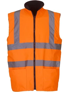 Yoko HV 008F Hi-Vis obojstranná fleecová vesta 79.008F, hi-vis oranžová