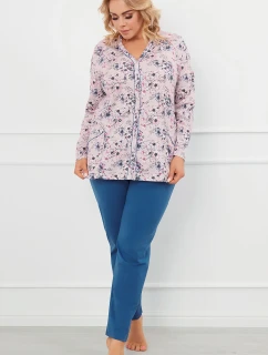 Talianska móda Lacenta long r. long sp. farba:print/jeans