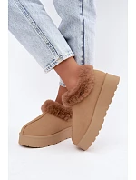Pánské zimní boty na platformě s kožešinou Big Star model 22391253 Béžové - Big Star Shoes Pánské zimní boty na platformě s kožešinou Big Star model 22391253 Béžové - Big Star Shoes