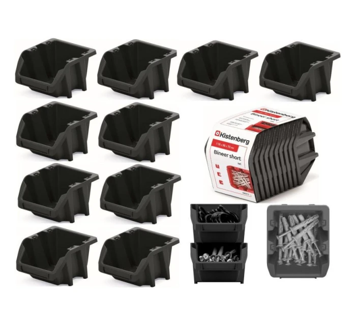 BINEER SHORT 10KS DIELENSKÁ SÚPRAVA PODNOSOV ČIERNA KISTENBERG