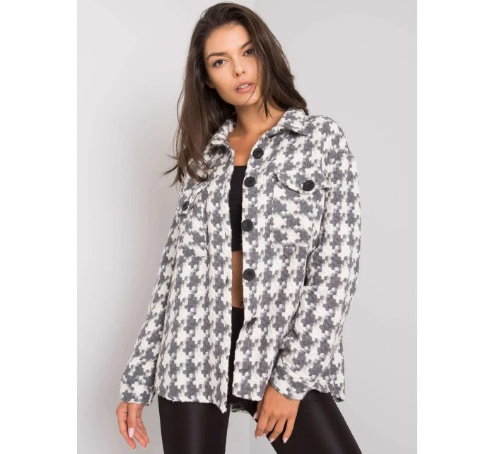 Košeľa EM KS 178.34 biela a šedá