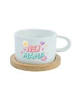 NEJ MÁMA - bílý hrníček makronka 200 ml