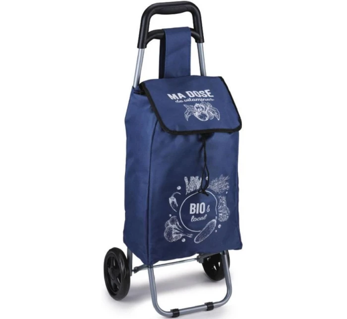 NÁKUPNÝ VOZÍK NA KOLIESKACH S RÁMOM 25 L MODRÝ