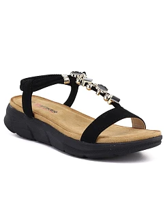 Čierne dámske sandále na podpätku Artiker 58C0007