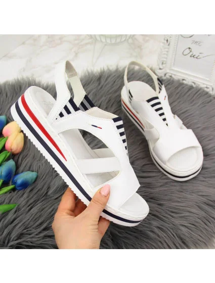 Sandály na platformě W model 22082975 bílé Rieker - Inny