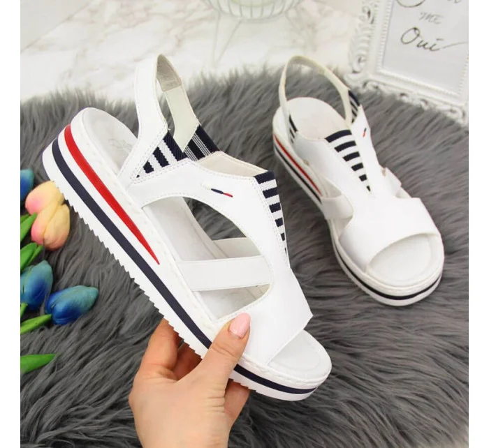 Sandály na platformě W model 22082975 bílé Rieker - Inny