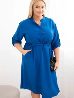 Dámská viskózová sukýnka Plus Size s knoflíky a zavazováním v pase model 21723102 - K-Fashion