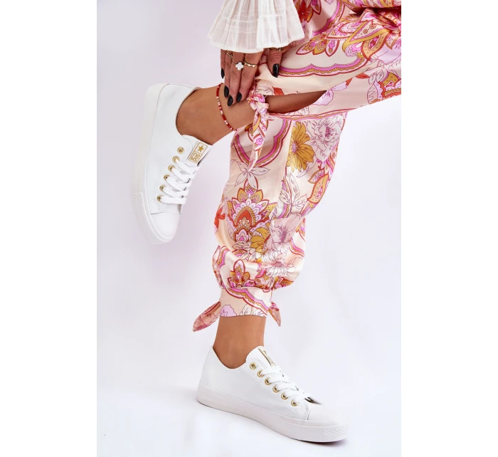 Dámské Klasické Tenisky Bílé a zlatá model 21607873 - EVENTO Dámské Klasické Tenisky Bílé a zlatá model 21607873 - EVENTO