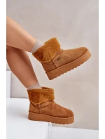 Sněhule na platformě s kožíškem Big Star model 21677558 Camel - Big Star Shoes Sněhule na platformě s kožíškem Big Star model 21677558 Camel - Big Star Shoes