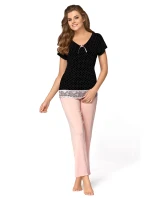 Pyžamo Iris Black and Powder Pink - Babella