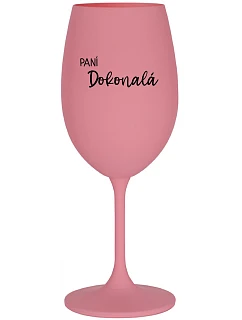 PANIC PERFECT - ružový pohár na víno 350 ml