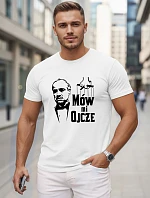 Pánske klasické bavlnené tričko s potlačou FashionStreet NX5145R