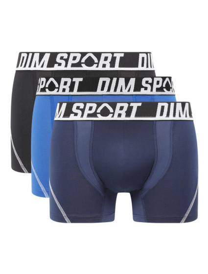 Pánske športové boxerky 3 ks DIM SPORT MICROFIBRE BOXER 3x - DIM SPORT - čierna