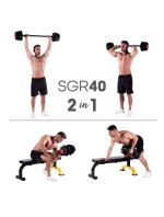 HMS SGR40 PRO SET 2v1 nastaviteľná sada činiek 43,5 kg HMS SGR40 PRO SET 2v1 nastaviteľná sada činiek 43,5 kg