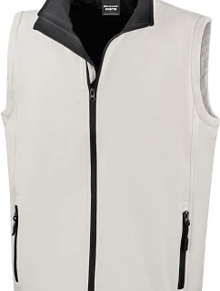 Result R 232M Pánská 2-vrstvá softshell vesta "Printable" 30.232M white/black