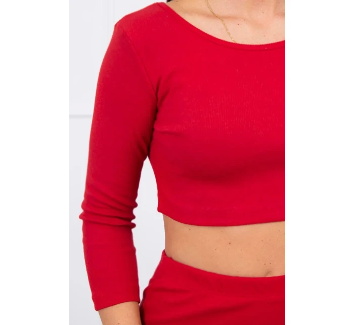 Souprava halenky a sukně červená Souprava halenky a sukně červená