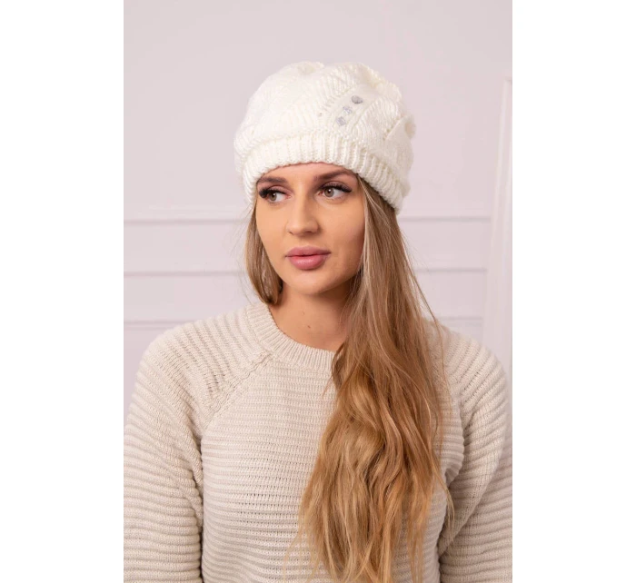 Dámska čiapka Larisa K395 ecru
