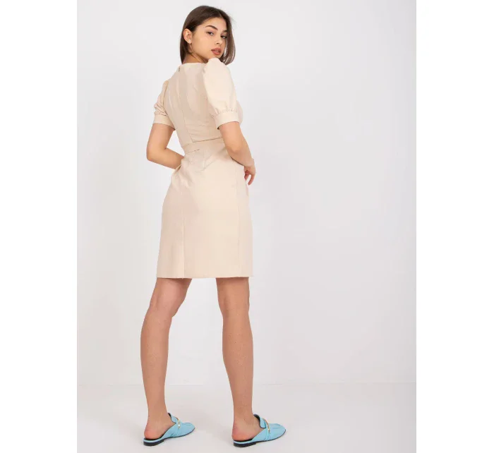 Šaty LK SK model 17404325 světle béžová - FPrice